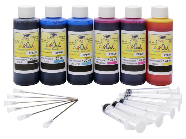 *FADE RESISTANT* 120ml Bulk Kit for EPSON XP-8500, XP-8600, XP-8700, and others
